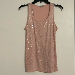Charlotte Russe pink sequins racer tank top size Medium